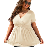Women's Plus Size T-shirt V-neck Top